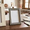 Handcrafted black and ivory bone inlay photo frame for wholesale