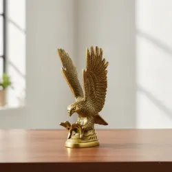 Handcrafted Brass Eagle Statue for Home Decor