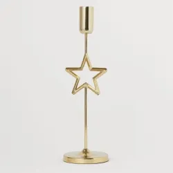 Modern Brass Star Candle Holder