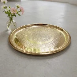 Premium Brass Plate For Home – Handmade Brass Plates in Solid Brass from India