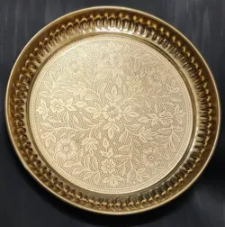 Solid Pure Brass Plate Design – Handmade Brass Plates in Solid Brass from India